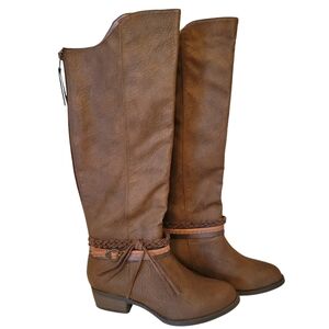 Altar'd State Tall Boots Women's Size 7.5 Brown Multi Distress New in Box